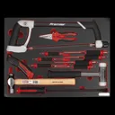 Sealey 13 Piece Hacksaw, Hammer and Punch Set in Module Tray for AP24 Tool Chests