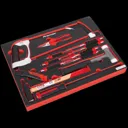 Sealey 13 Piece Hammer, Hacksaw and Punch Set in Module Tray for AP24 Tool Chests
