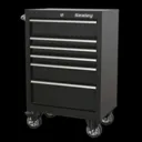 Sealey Premier Heavy Duty 6 Drawer Roller Cabinet - Black