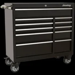 Sealey Premier 11 Drawer Heavy Duty Roller Cabinet - Black