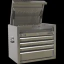 Sealey Premier 4 Drawer Stainless Steel Tool Chest - Stainless Steel