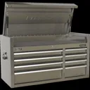 Sealey 8 Drawer Wide Stainless Steel Tool Chest - Stainless Steel