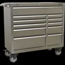 Sealey Premier 11 Drawer Wide Stainless Steel Roller Cabinet - Stainless Steel