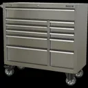 Sealey Premier 11 Drawer Wide Stainless Steel Roller Cabinet - Stainless Steel