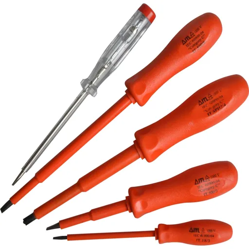ITL 5 Piece Insulated Screwdriver Set with Circuit Tester