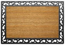 Diall Black & natural Coir Door mat (L)0.9m (W)0.6m