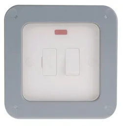 Diall Grey Weatherproof fused connection unit