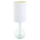 Colours Ariel Matt White Eco halogen Table lamp
