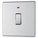 Colours 20A Brushed stainless steel effect Switch