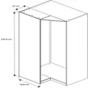 Form Darwin Modular White Corner cabinet kit (H)2356mm (W)288mm (D)566mm