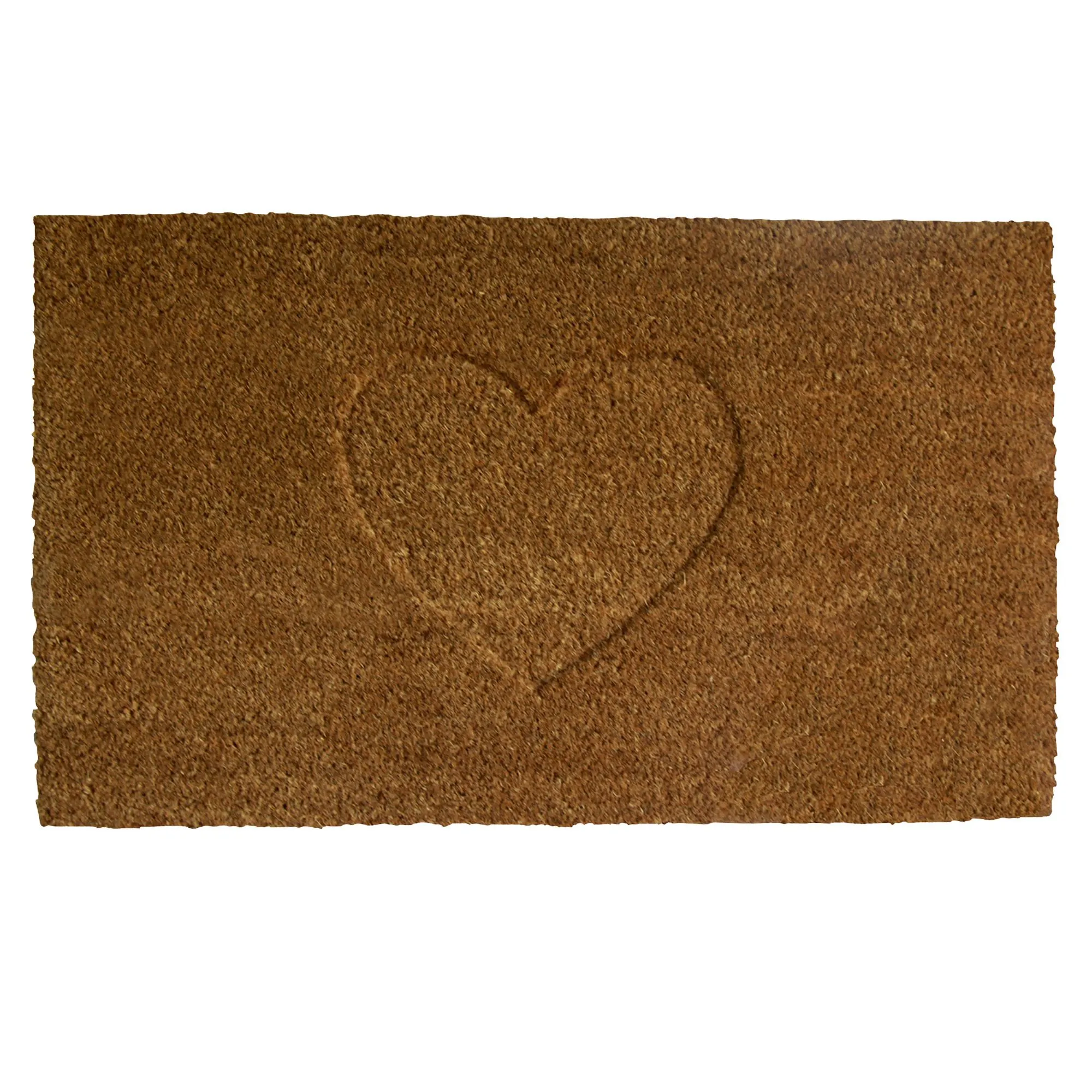 Colours Rudia Heart Natural Coir Door mat (L)0.75m (W)0.45m