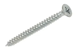 Silverscrew PZ Double-countersunk Zinc-plated Carbon steel Multipurpose screw (Dia)5mm (L)40mm, Pack of 200