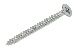 Silverscrew PZ Double-countersunk Zinc-plated Carbon steel Multipurpose screw (Dia)5mm (L)50mm, Pack of 200