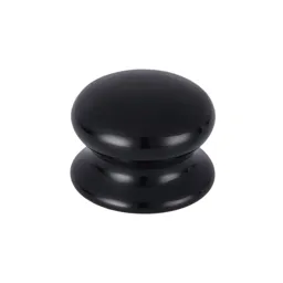 Black Porcelain effect Ceramic Round Furniture Knob (Dia)50mm