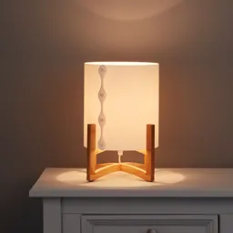 Hayden Bamboo effect Incandescent Table lamp