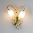 Forbes Antique brass effect Double Wall light