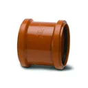 Polypipe UG400 Double Socket Slip Coupling (No Centre Stop) 110mm Terracotta
