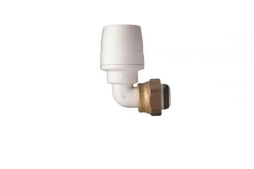 PolyMax Bent Tap Connector  15mm X 1/2" White   MAX1715