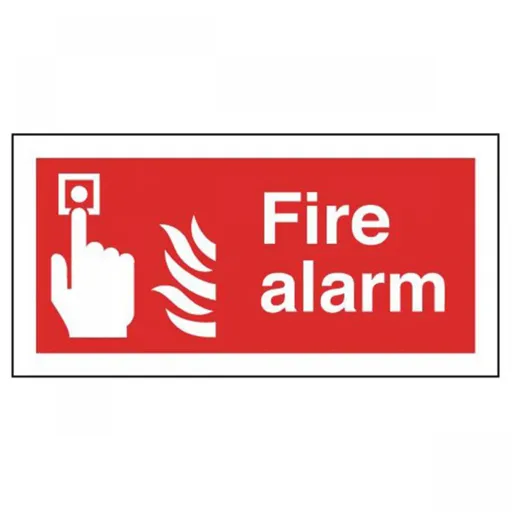 Rigid Site Safety Sign - Fire Alarm 100x200mm