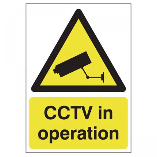 Rigid Site Safety Sign - CCTV in Operation 210x148mm