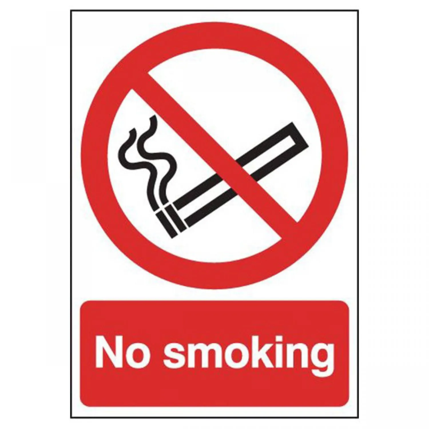 Rigid Site Safety Sign - No Smoking 210x148mm