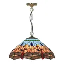 Classic Tiffany-style Dragonfly hanging light