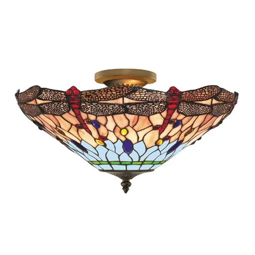 Dragonfly - Tiffany-style ceiling light