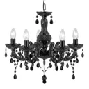 Graceful Marie Therese chandelier in matt black