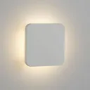 Gypsum LED wall light 15 x 15 cm, white plaster