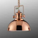 Copper-coloured hanging light Metal