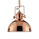 Copper-coloured hanging light Metal