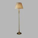 Flemish floor lamp with pleated lampshade