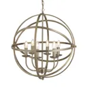 Orbit hanging light with a cage design