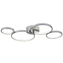 Ring-shaped Solexa LED ceiling light, chrome look