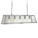 Voyager hanging light in chrome, five-bulb