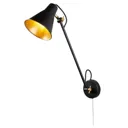 6302 wall lamp made of metal, black and gold