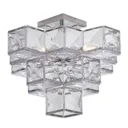 Glacier ceiling light, acrylic lampshade, clear