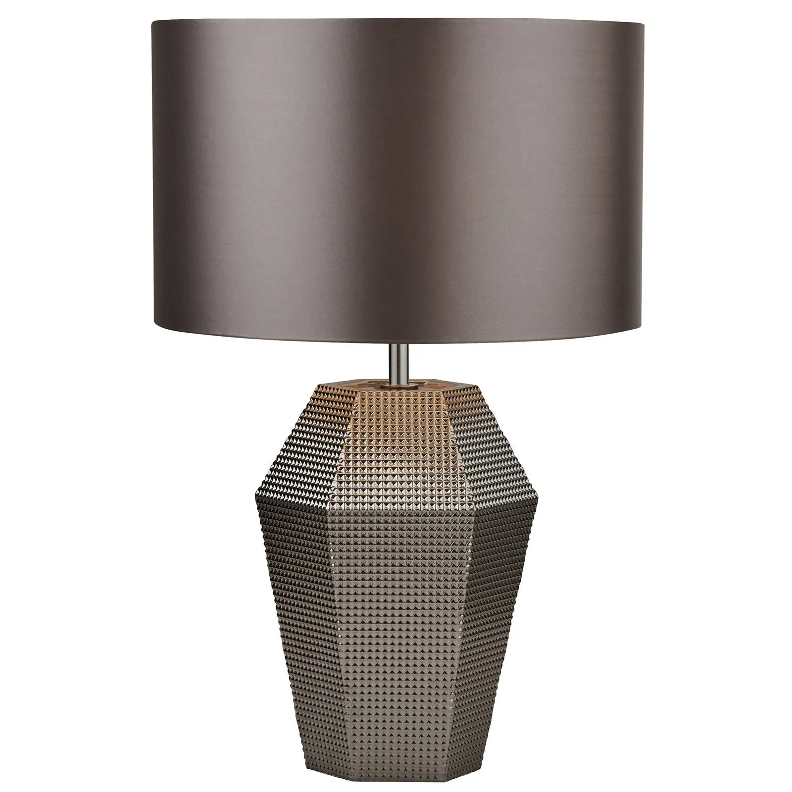 Polygon table lamp with a glass base