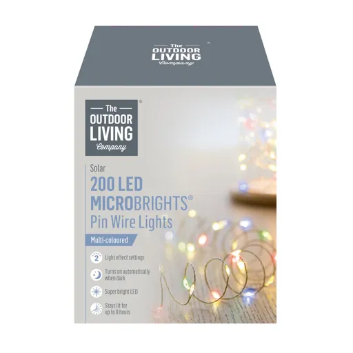 Premier Pin wire Multicolour 200 LED Outdoor String lights
