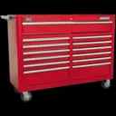 Sealey Superline Pro 23 Drawer Roller Cabinet and Tool Chest - Red