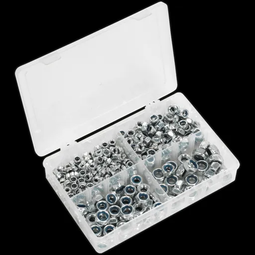 Sealey 300 Piece Nylon Lock Nut Assortment Metric