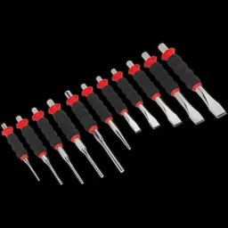 Sealey 11 Piece Soft Grip Punch and Chisel Set