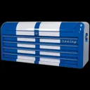 Sealey Premier Retro Style 4 Drawer Wide Top Tool Chest - Blue / White