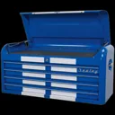 Sealey Premier Retro Style 4 Drawer Wide Top Tool Chest - Blue / White
