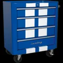 Sealey Retro Style 4 Drawer Roller Cabinet - Blue / White