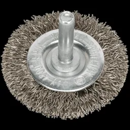 Sealey Flat Stainless Steel Wire Brush - 50mm, 6mm Shank