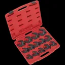 Sealey 14 Piece 1/2" Drive Crow Foot Spanner Set Metric - 1/2"