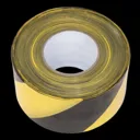 Sealey Hazard Warning Barrier Tape - Black / Yellow, 48mm, 50m