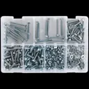 Sealey High Tensile Set Screw, Nut and Washer Assortment - M5, Pack of 444