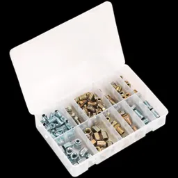Sealey 200 Piece Brake Pipe Nut Assortment Metric and Imperial